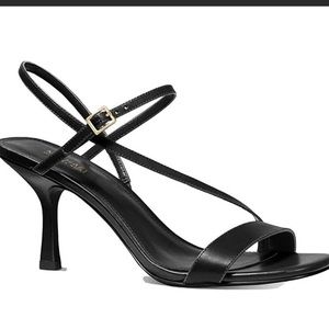 NWB MICHEAL KORS TASHA SANDLE LEATHER HEEL OPEN TOE SZ 8.5